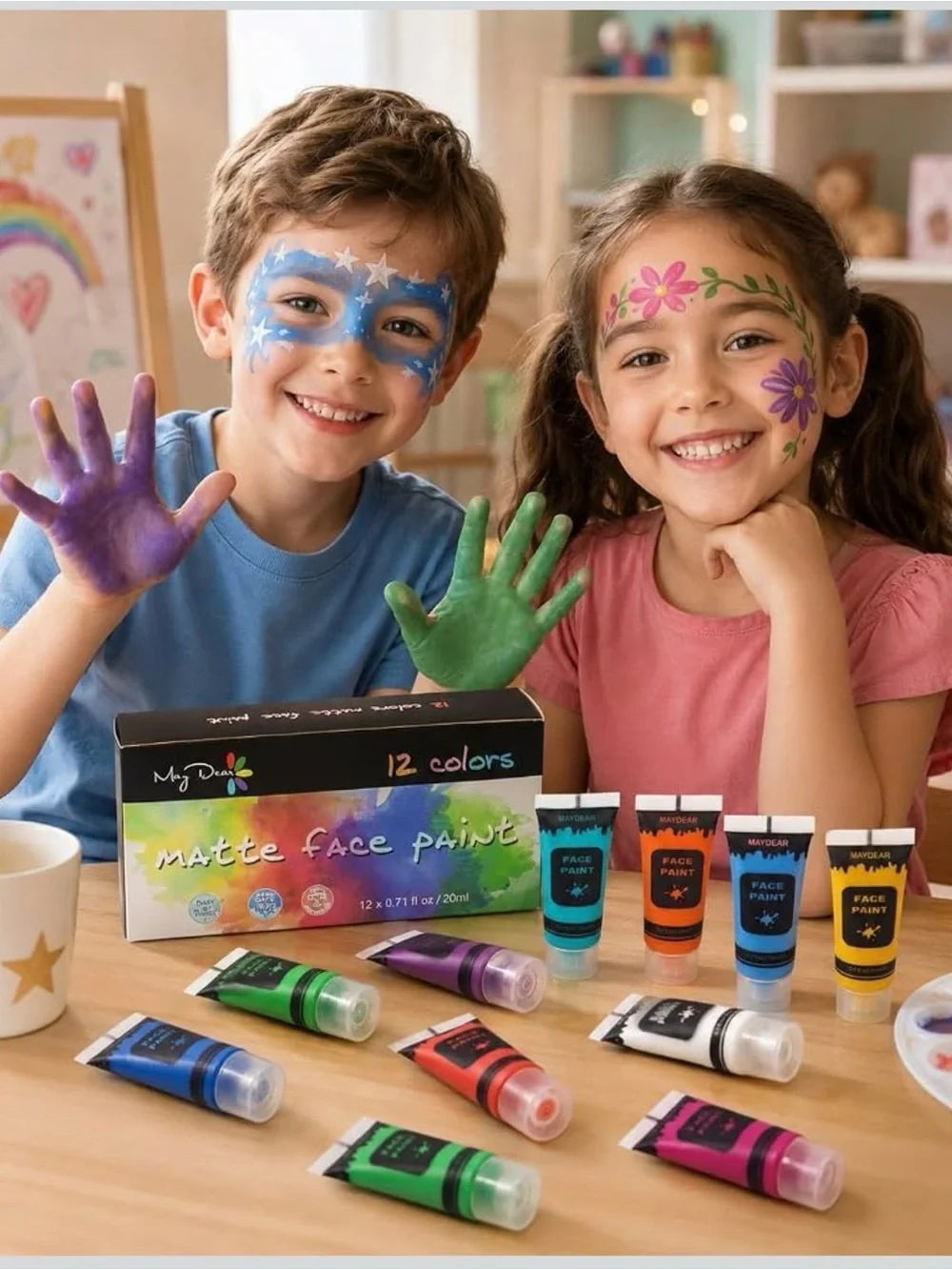 Face Paint Set - Assorted Colors (12 Pack)